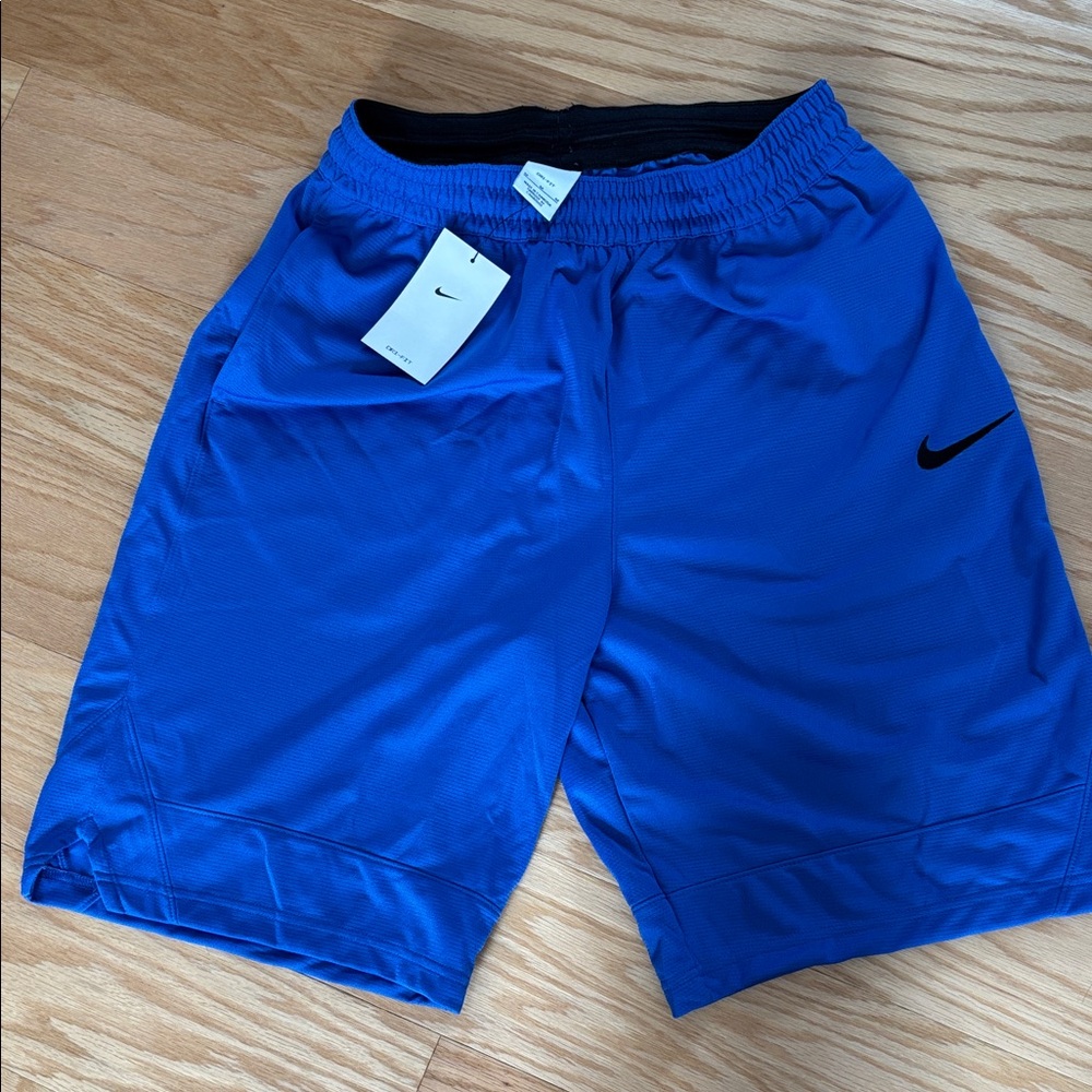 Nike Men’s Athletic Shorts in Blue with Black Swoosh